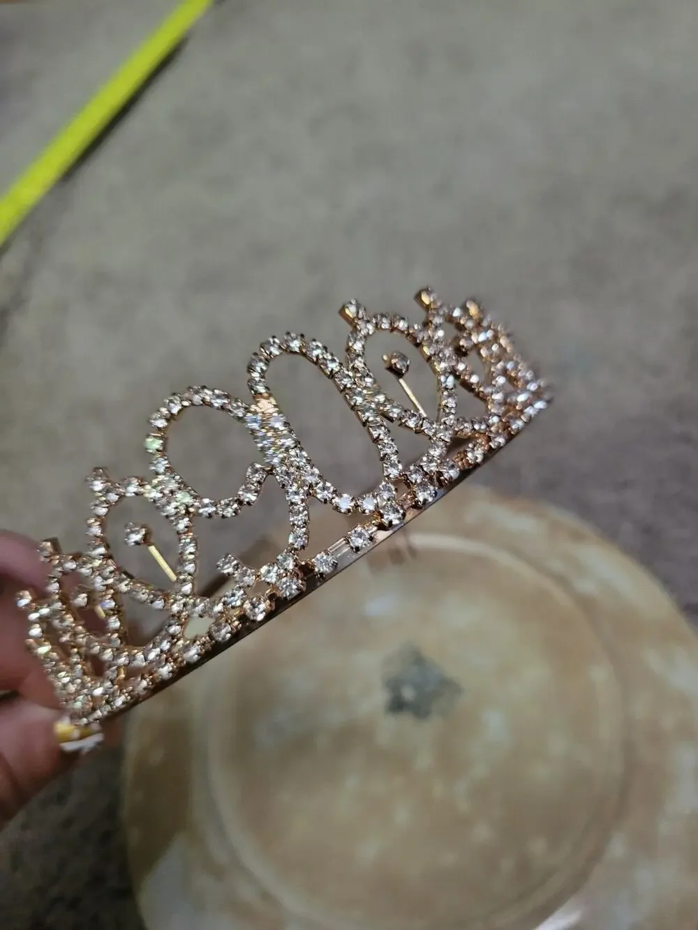 Rose GOLD RHINESTONE 90TH BIRTHDAY TIARA